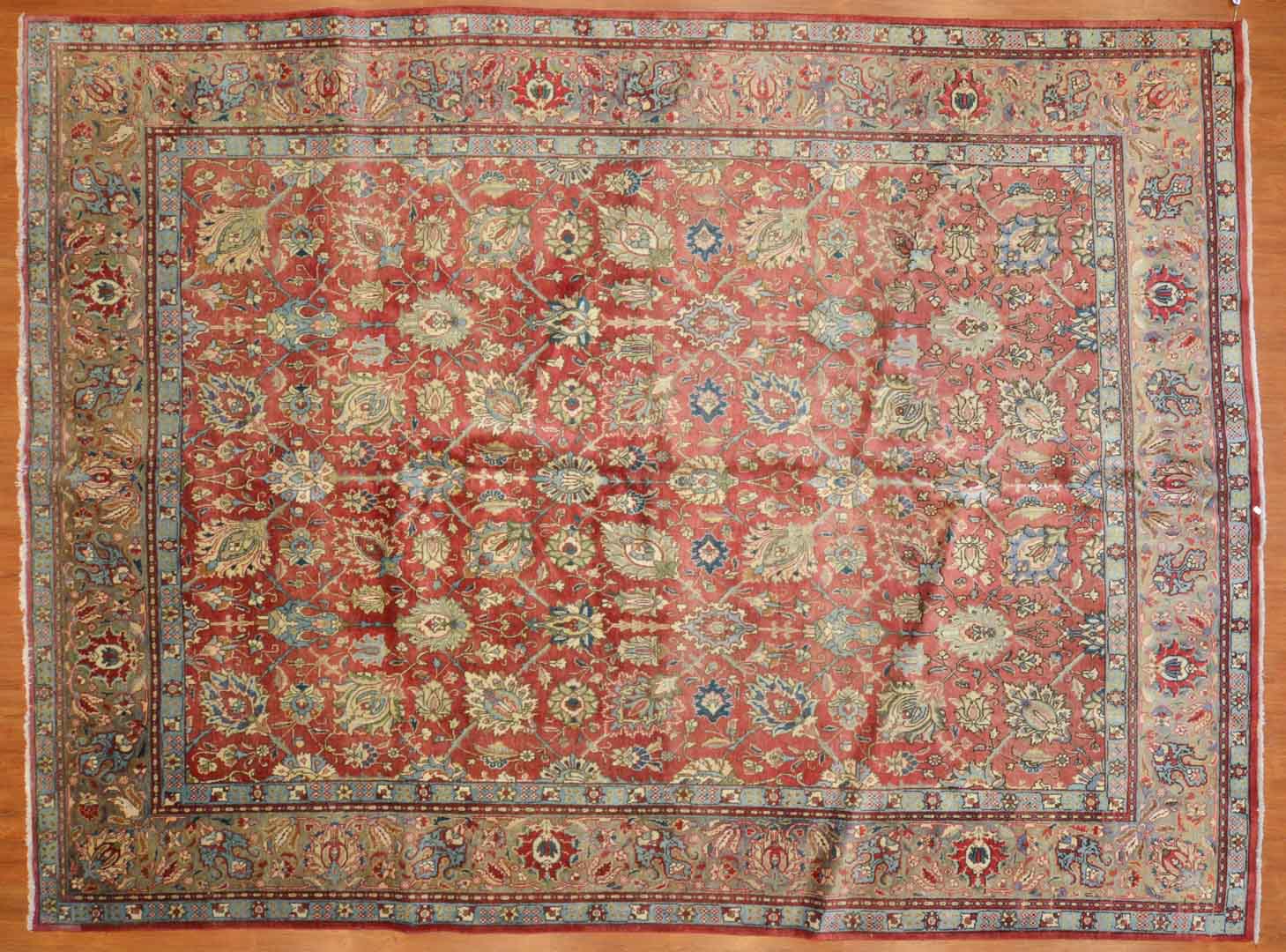 Appraisal: Persian Tabriz carpet approx x Iran modern Condition Some wear