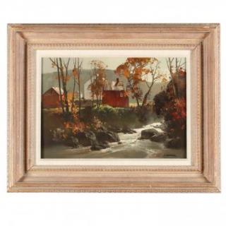 Appraisal: Tom Nicholas MA CT b Jamaica Village Vermont oil on