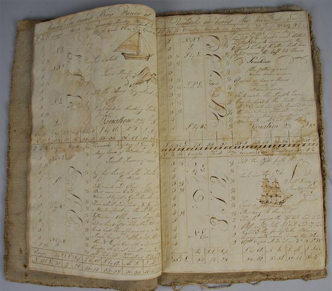 Appraisal: SHIP JOURNAL OF SETH BARLOW including entries For his own