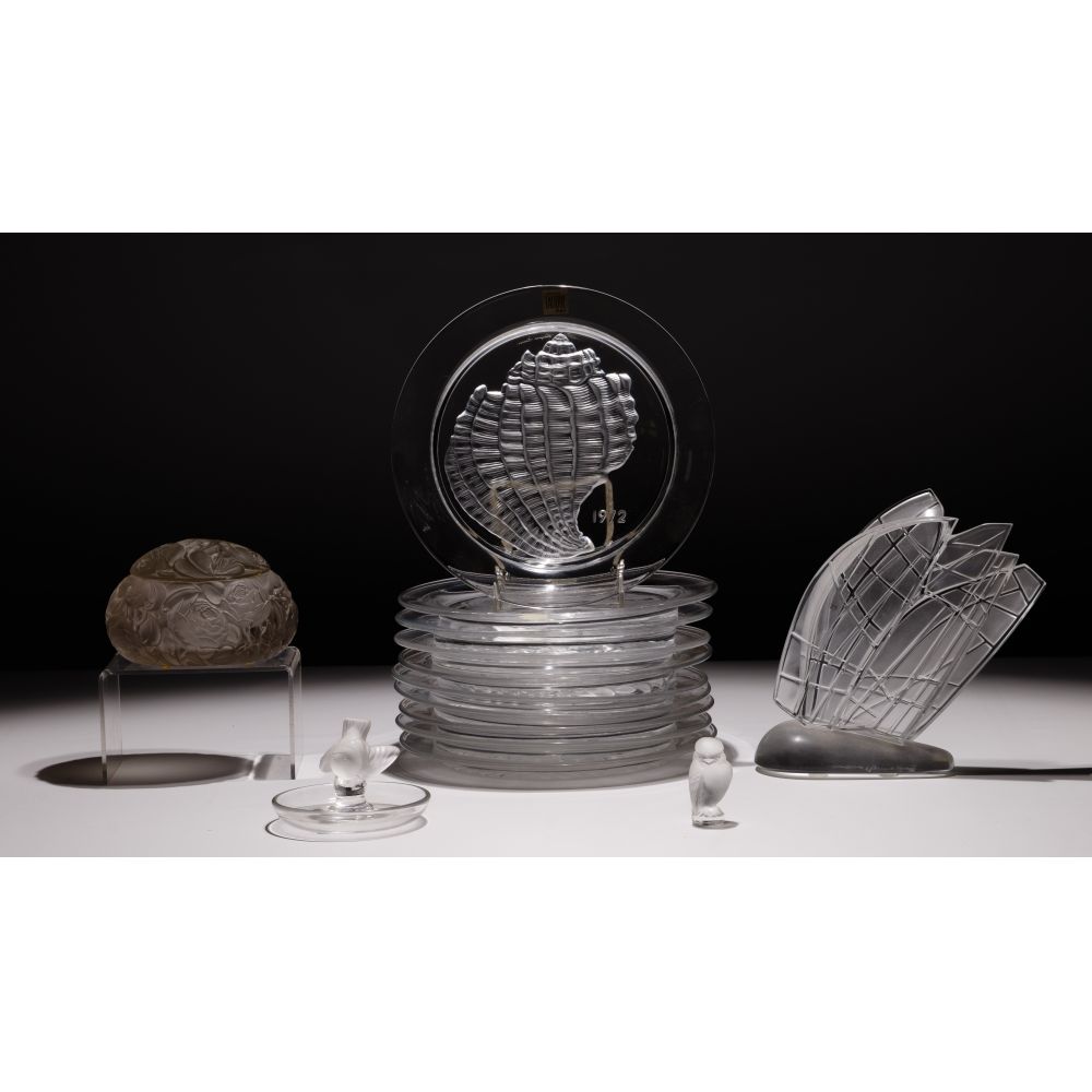 Appraisal: LALIQUE CRYSTAL ASSORTMENT items including the Javier Mariscal designed nd