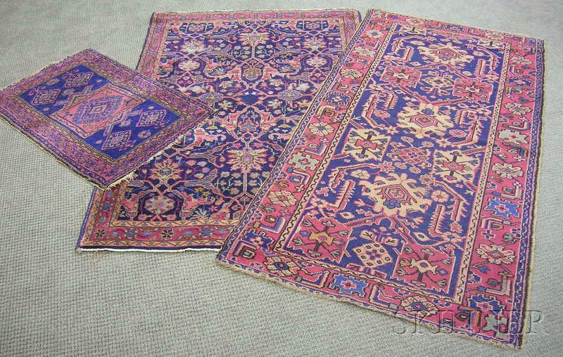 Appraisal: Three Isparta Rugs West Anatolia th century one ft in