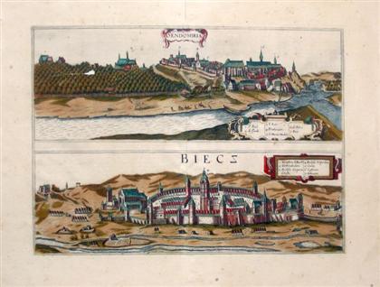 Appraisal: piece Hand-Colored Town Plan Braun Georg Hogenberg Frans Sendomira Biecz