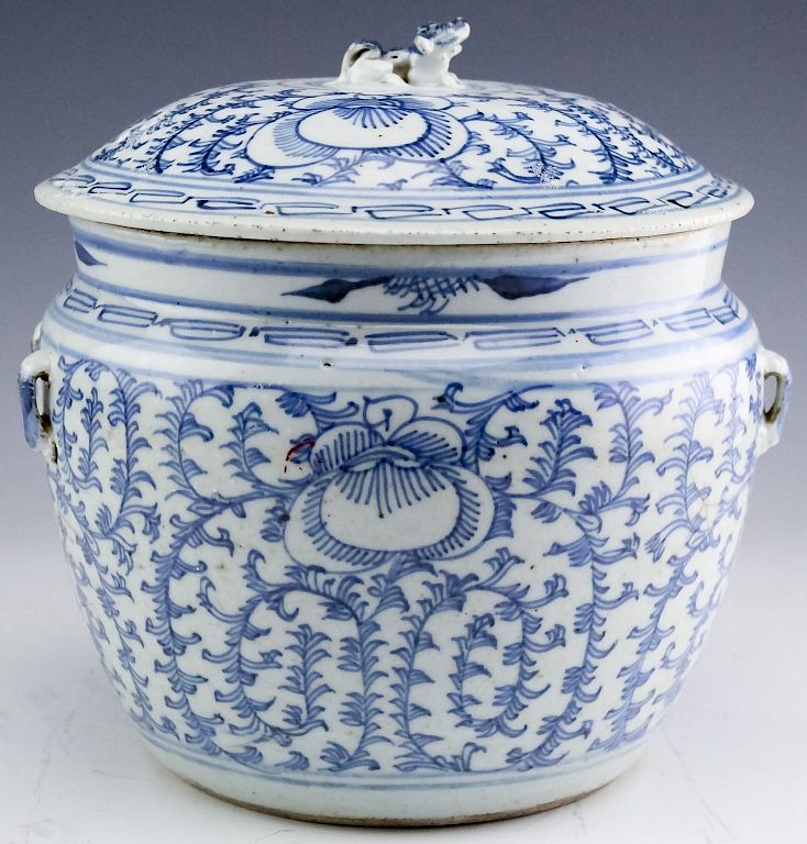 Appraisal: Chinese Blue And White Porcelain Ginger Jar Chinese export porcelain