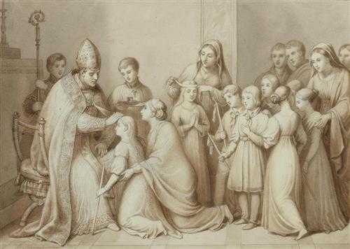 Appraisal: RIEPENHAUSEN JOHANN CHRISTIAN G ttingen - Rome The confirmation Pencil