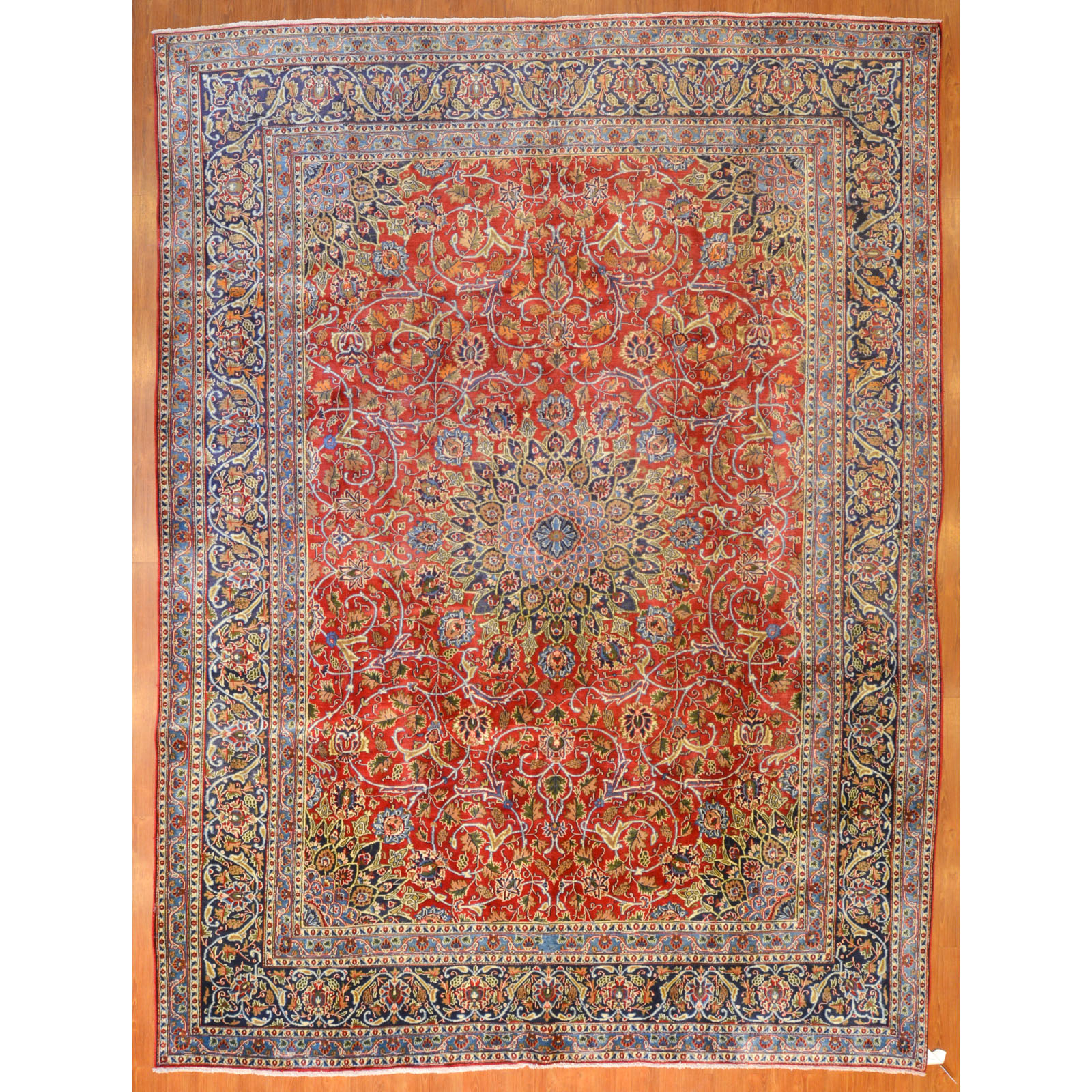 Appraisal: KASHAN CARPET PERSIA X Fourth quarter- th century hand-knotted wool