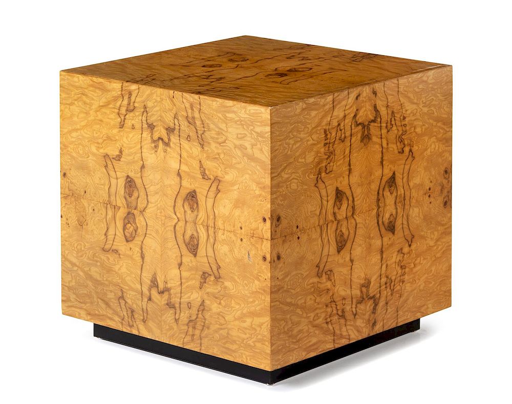 Appraisal: Milo Baughman American - Cube Side Table Directional USA Milo