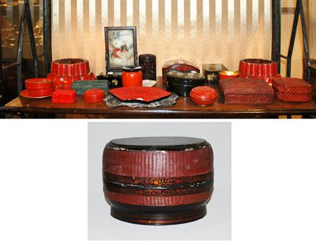 Appraisal: Miscellaneous Group of Asian Lacquered Table Articles Estimate -