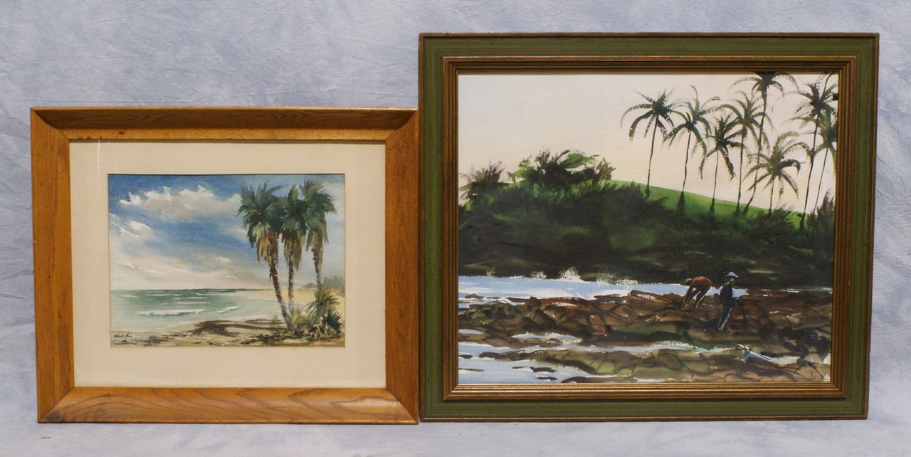 Appraisal: works Robert Phase w c Palm Trees by the Water