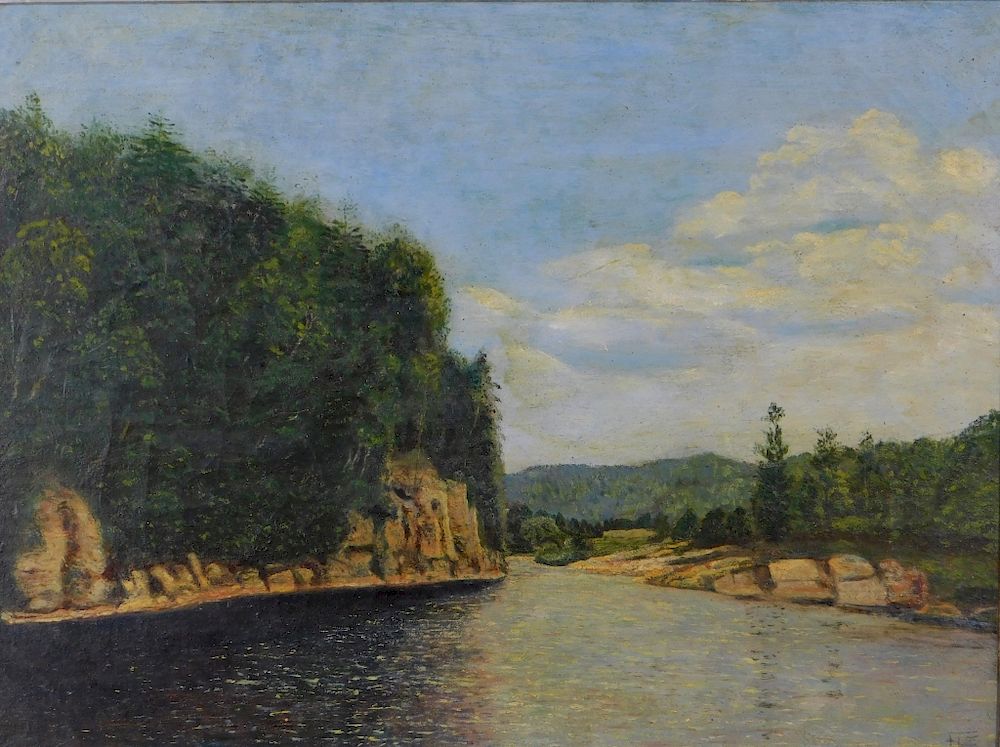 Appraisal: C Frank Sutliff Vermont Landscape O C Painting Frank L