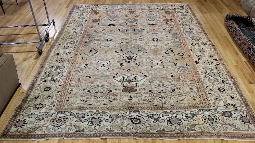 Appraisal: Large Antique And Finely Hand Woven Carpet Great overall design