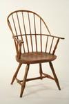 Appraisal: CHAIR - Circa sackback Windsor arm chair with bamboo turnings