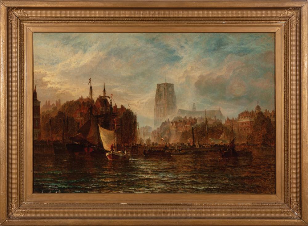 Appraisal: Henry Thomas Dawson British fl - Harbor Scene - oil