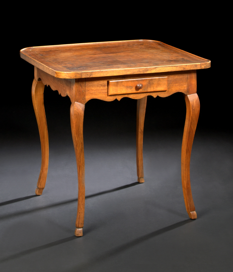 Appraisal: Provincial Louis XV-Style Oak and Fruitwood Table partially constructed of