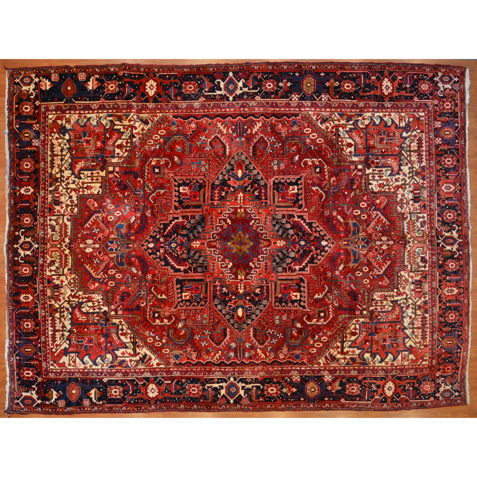 Appraisal: HERIZ CARPET PERSIA X Third quarter- th century hand-knotted wool