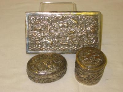 Appraisal: A FAR EASTERN BOX of oblong form the hinged lid