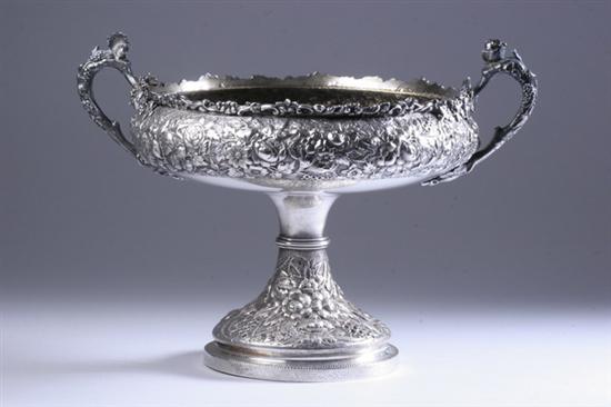 Appraisal: TIFFANY CO STERLING SILVER FLORAL REPOUSS CENTERBOWL Circa pattern marked