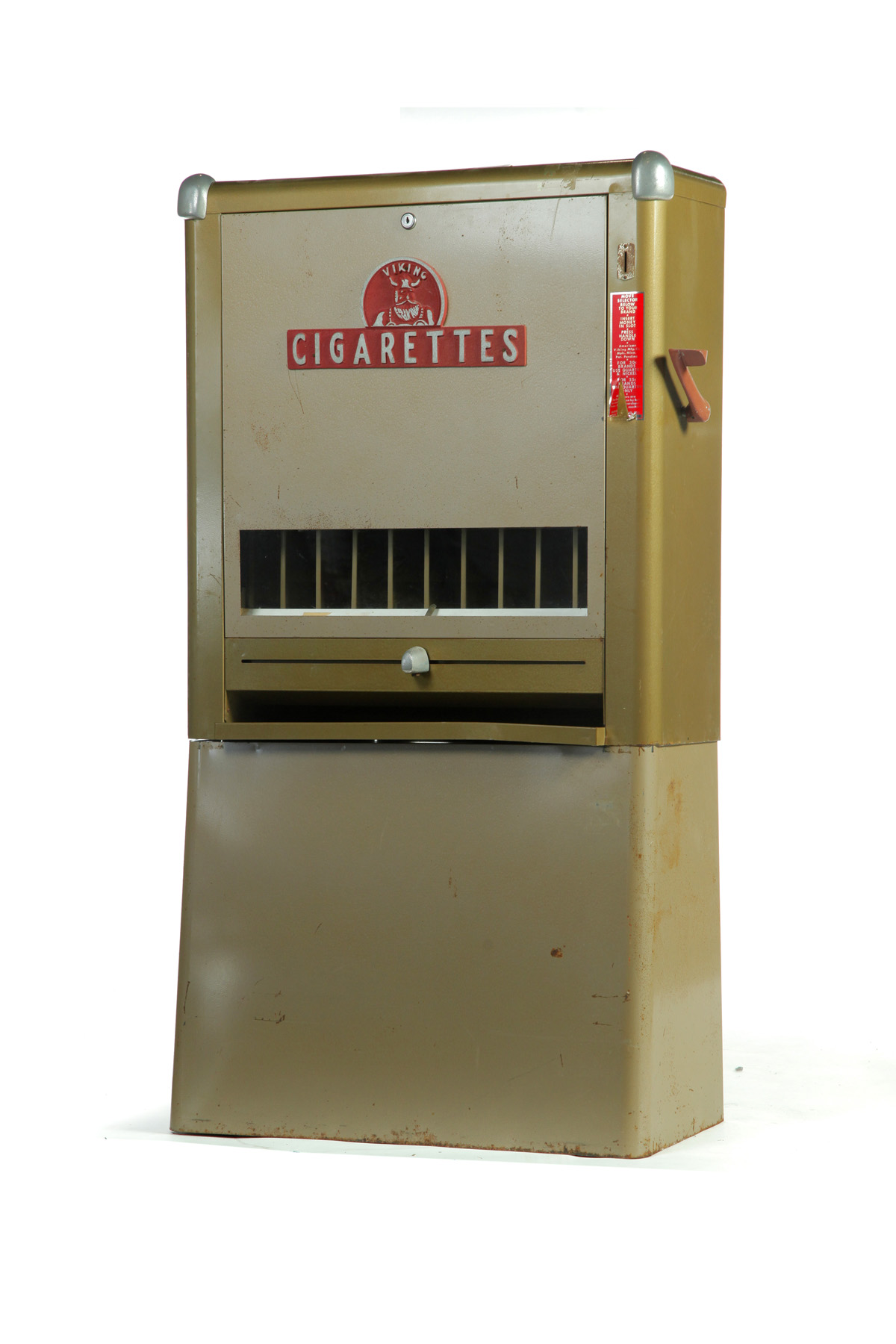 Appraisal: VIKING CIGARETTES VENDING MACHINE American rd quarter- th century Galvanized