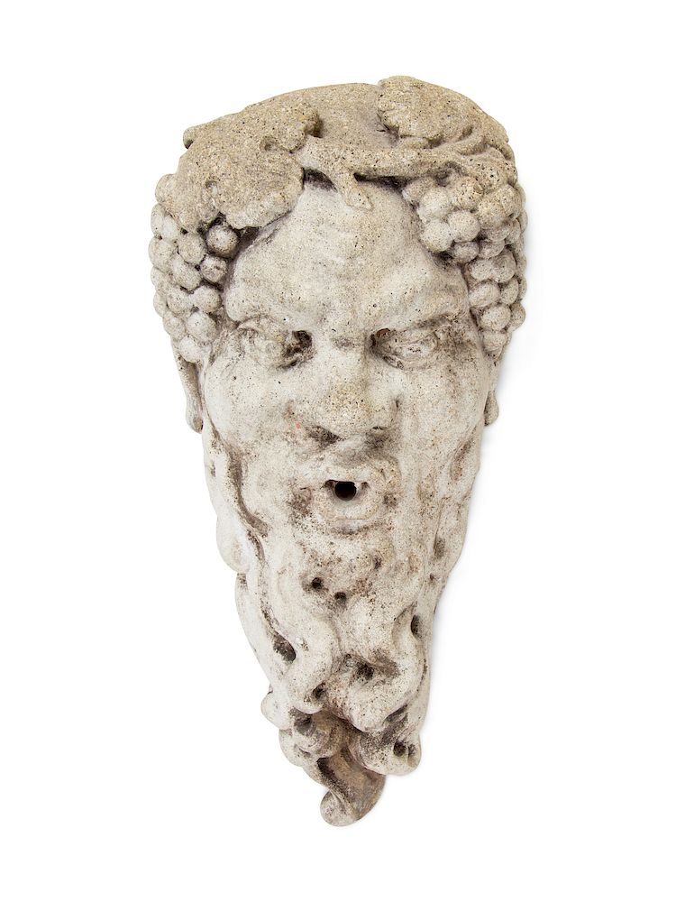 Appraisal: A Cast Stone Fountain Mask A Cast Stone Fountain Mask