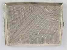 Appraisal: A white metal tests silver cigarette case marked sterling approx