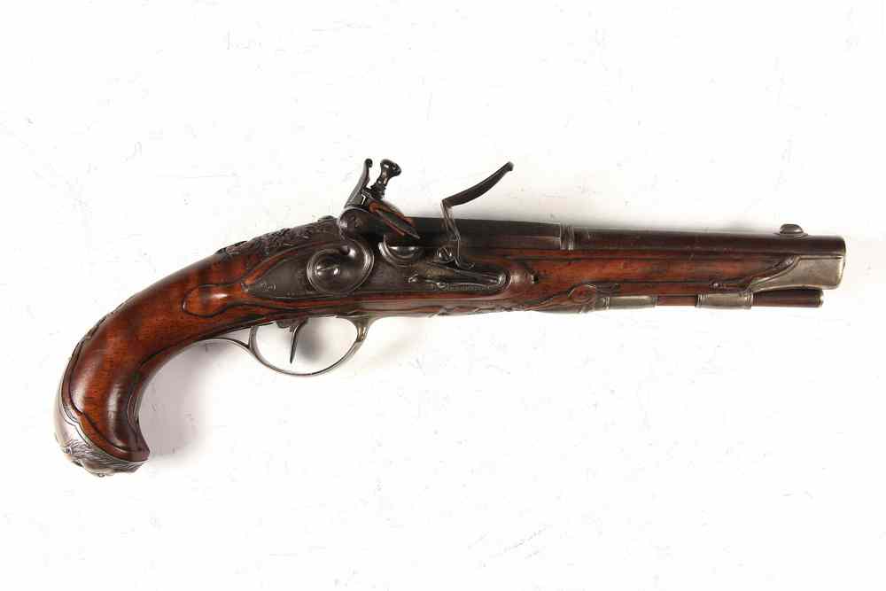 Appraisal: PISTOL - Gentleman's th c gunsmith made fine flintlock pistol