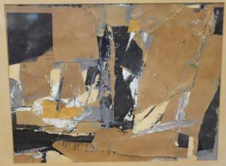 Appraisal: Budd Hopkins American - oil on paper collage signed and