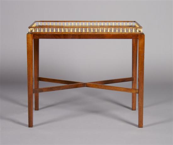 Appraisal: An English Mahogany Serving Tray on Stand Height x width