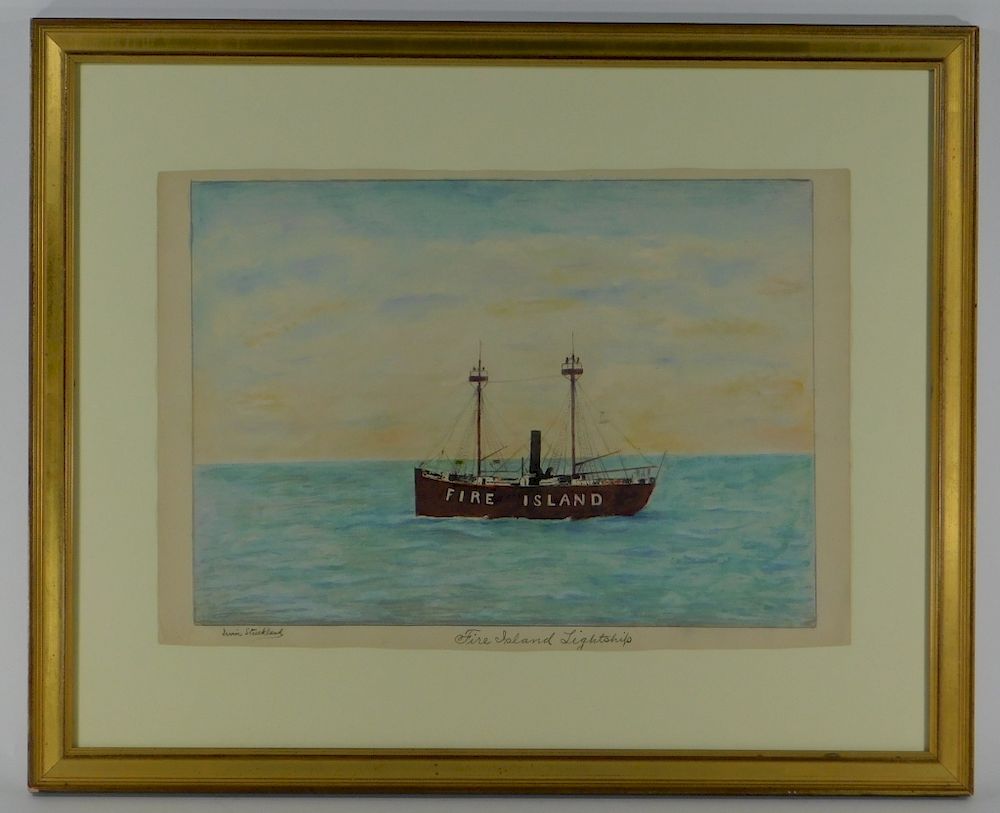 Appraisal: Irvin Strickland Fire Island Maritime Painting Irvin Strickland Connecticut th