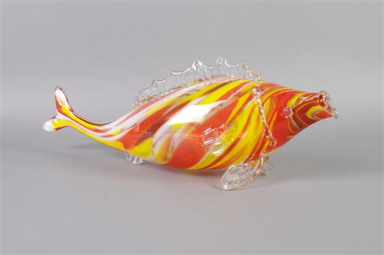 Appraisal: A Murano Glass Fish Length inches