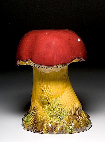 Appraisal: MAJOLICA MUSHROOM GARDEN SEAT late th-early th century probably Continental