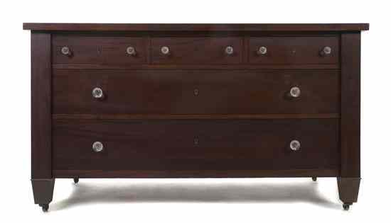 Appraisal: An American Mahogany Long Chest of Drawers Tobey Chicago having