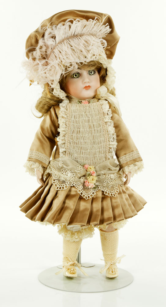 Appraisal: - French Doll French doll with closed mouth and open