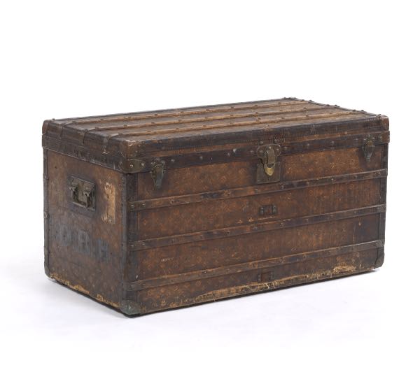 Appraisal: LOUIS VUITTON STEAMER TRUNK CA ANTIQUE OVER YEARS OLD x