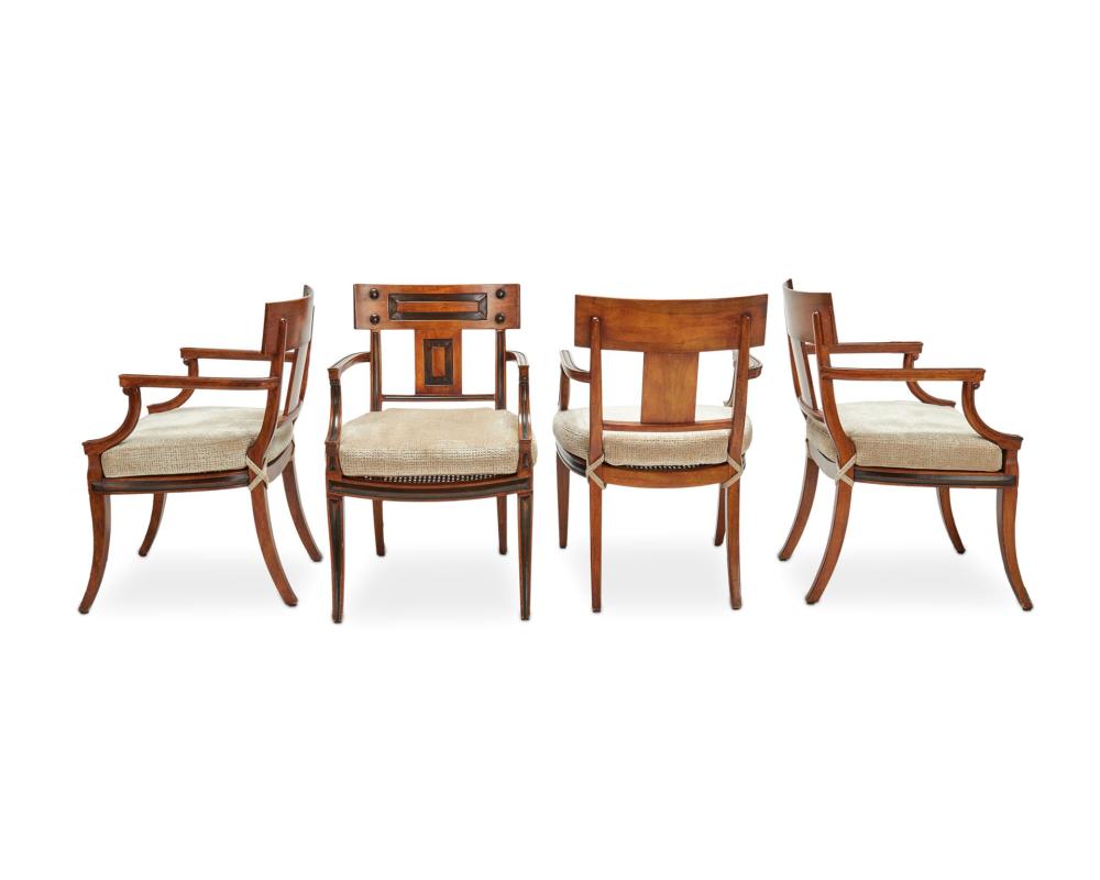 Appraisal: A set of Michael Taylor White armchairs Late th Early