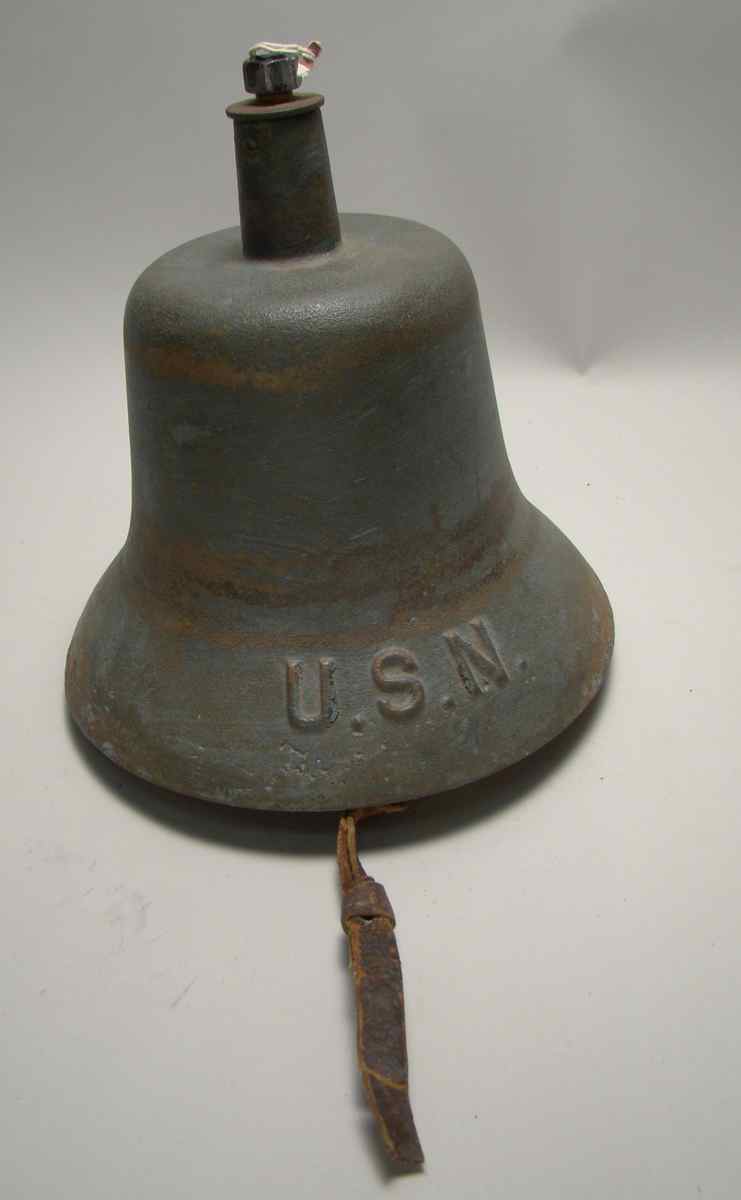 Appraisal: CAST IRON U S NAVY SHIP'S BELL th CenturyPainted green