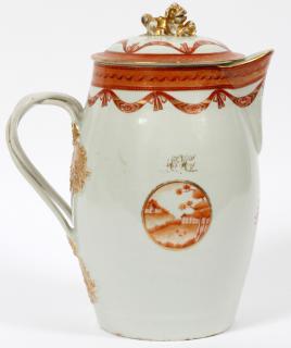 Appraisal: CHINESE EXPORT PORCELAIN CIDER JUG TH C CHINESE EXPORT PORCELAIN