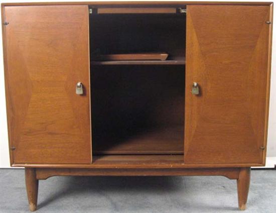 Appraisal: Small Credenza walnut veneer over composition Unsigned Provenance The Estate