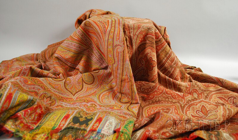 Appraisal: Two Paisley Piano Shawls x and x in some wear