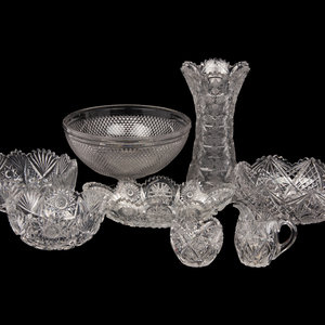 Appraisal: A Group of American Cut Glass Table Articles th Century