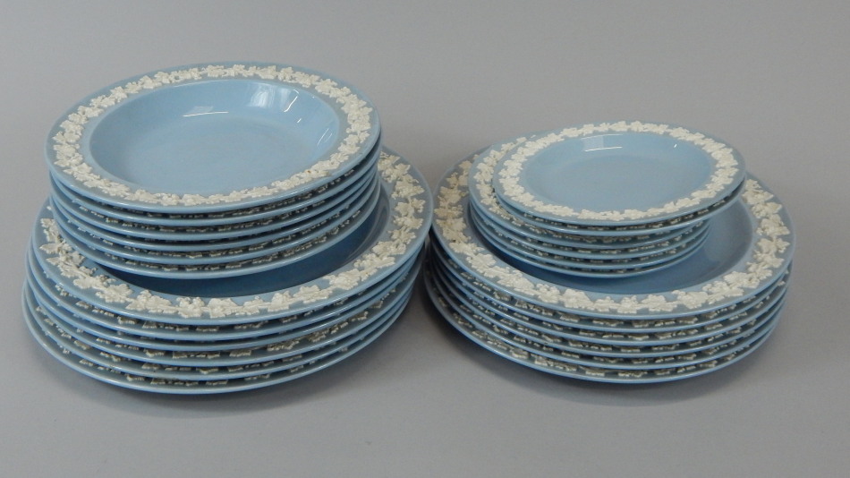 Appraisal: A Wedgwood Queensware part dinner service decorated with a band