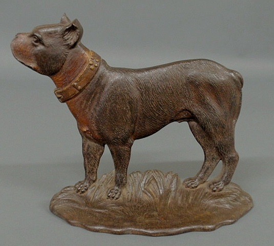 Appraisal: Boston terrier cast iron doorstop Dandy by Bradley Hubbard retains