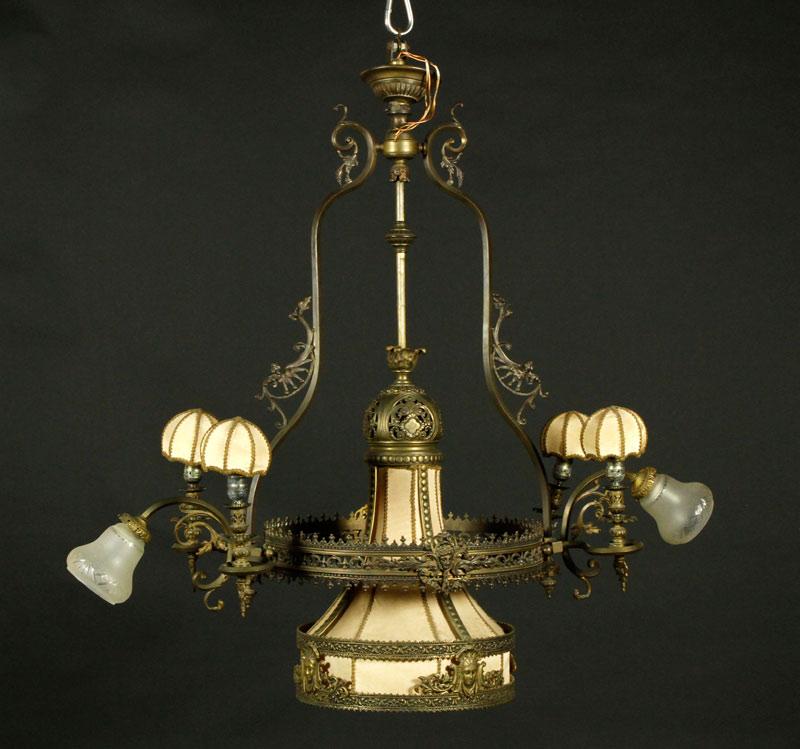 Appraisal: - Antique French Hanging Light Fixture Antique French hanging light