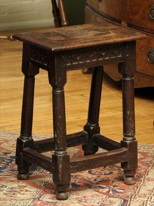 Appraisal: CHARLES II OAK JOINT STOOL