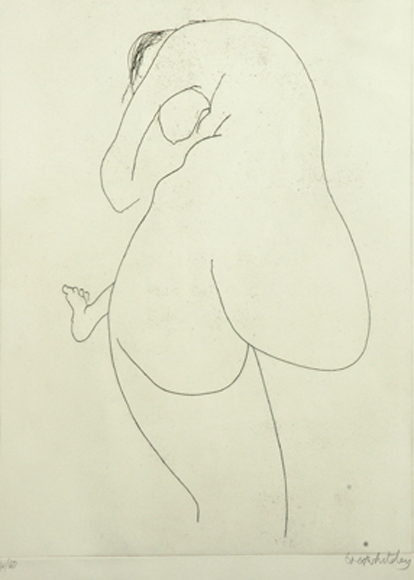 Appraisal: Brett Whiteley - Nude etching signed 'Brett Whiteley' lower right