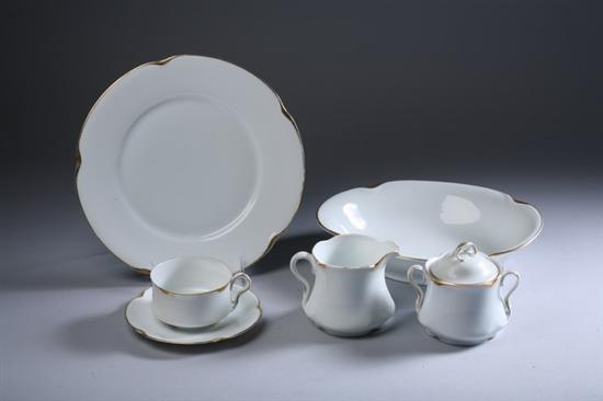 Appraisal: -PIECE BAVARIAN PORCELAIN PARTIAL DINNER SERVICE Including twelve dinner plates