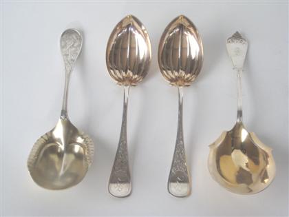 Appraisal: Four American sterling silver serving spoons tiffany and co th