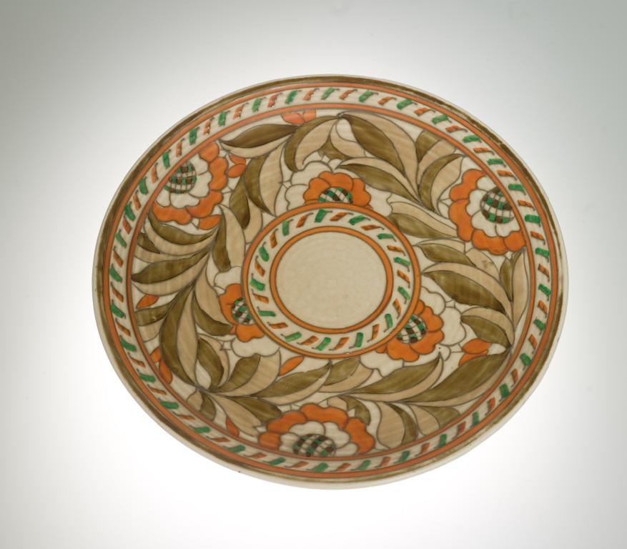 Appraisal: CROWN DUCAL TUDOR ROSE POTTERY CHARGER DESIGNED BY CHARLOTTE RHEAD