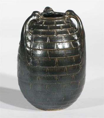 Appraisal: A Martin Brothers stoneware gourd vase by Walter and Edwin