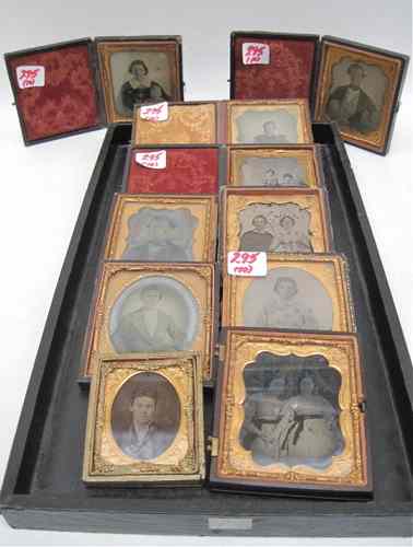 Appraisal: A COLLECTION OF TEN DAGUERREOTYPES AND AMBROTYPES four of which