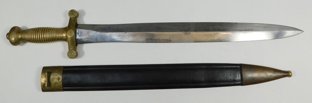 Appraisal: French Model Artillery Sword and Scabbard France C early to