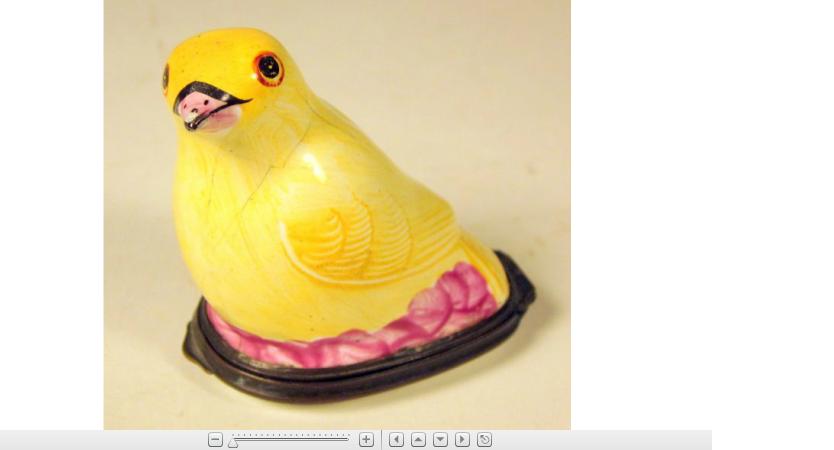 Appraisal: English bird form enamel box late th century